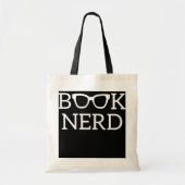 Book Nerd Glasses Funny Reader Librarian Tote Bag (Voorkant)