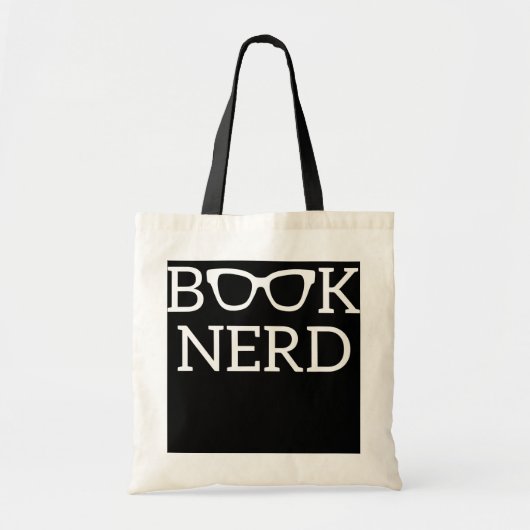 Book Nerd Glasses Funny Reader Librarian Tote Bag (Voorkant)