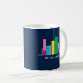 Book Nerd Modern Navy Green Blue Koffiemok (Voorkant rechts)