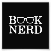 Book Nerd Nerdy Glasses Foto Afdruk (Voorkant)