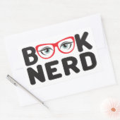 Book Nerd Rechthoekige Sticker (Envelop)