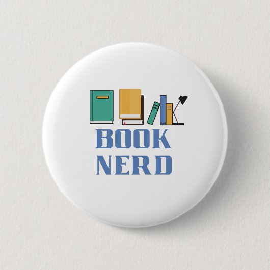 Book Nerd Ronde Button 5,7 Cm (Voorkant)