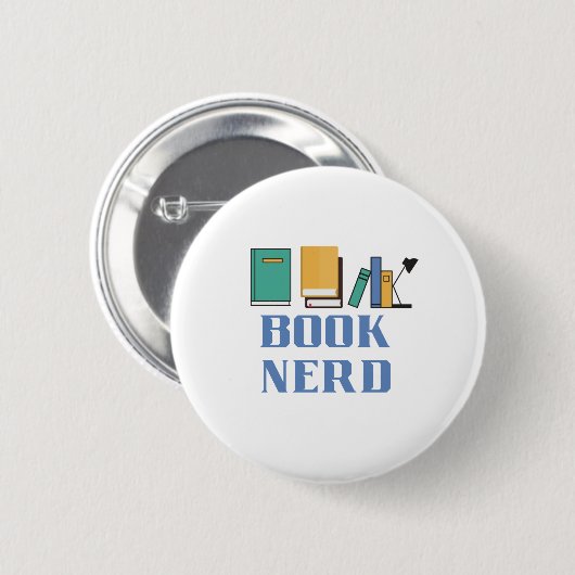 Book Nerd Ronde Button 5,7 Cm (Voorkant /achterkant)