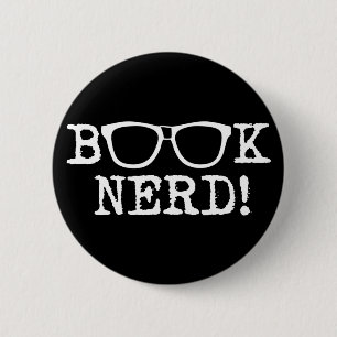 Book Nerd Ronde Button 5,7 Cm
