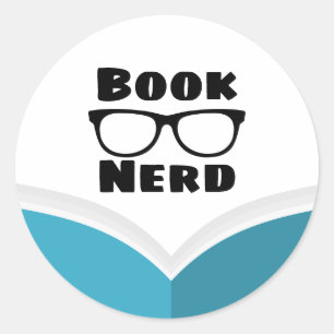 Book Nerd Ronde Sticker