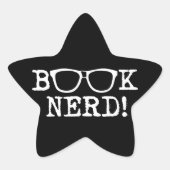Book Nerd Ster Sticker (Voorkant)