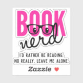 Book Nerd Sticker (Vel)