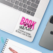 Book Nerd Sticker (Laptop met iPhone)