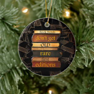 Book Nerds Reader Bookaholic Books Lover Bookworm Keramisch Ornament