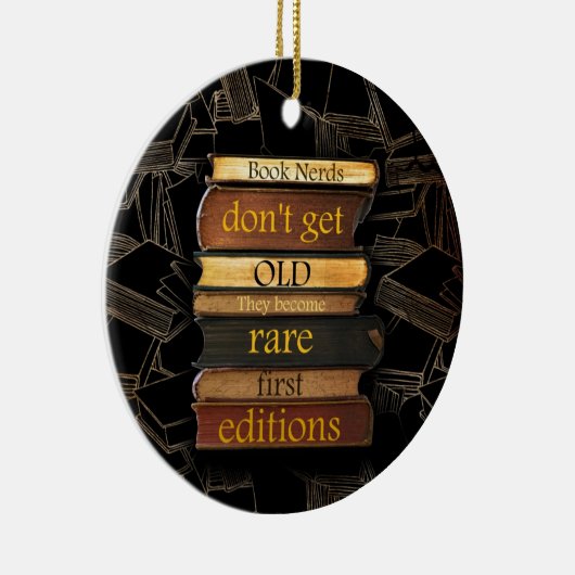 Book Nerds Reader Bookaholic Books Lover Bookworm Keramisch Ornament (Rechts)
