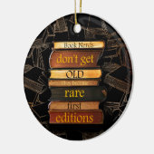 Book Nerds Reader Bookaholic Books Lover Bookworm Keramisch Ornament (Links)