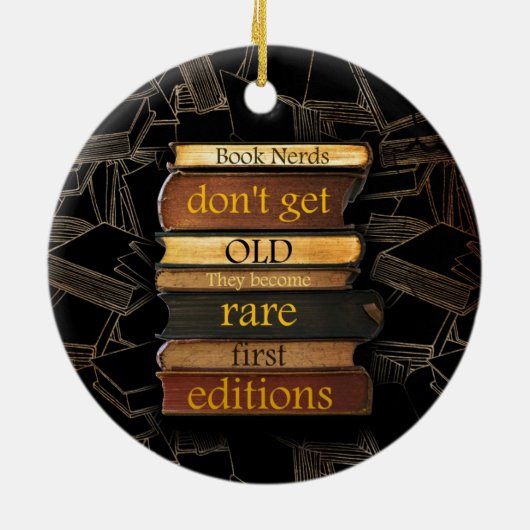 Book Nerds Reader Bookaholic Books Lover Bookworm Keramisch Ornament (Achterkant)