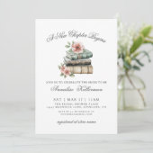 Book New Chapter Floral Bridal Shower Kaart (Staand voorkant)