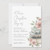 Book New Chapter Floral Bridal Shower Kaart (Voorkant)