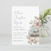 Book New Chapter Floral Bridal Shower Kaart (Staand voorkant)