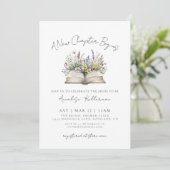 Book New Chapter Wildflower Bridal Shower Kaart (Staand voorkant)