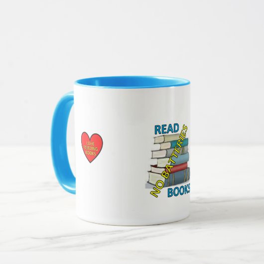 Book no battery mug mok (Voorkant links)