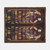 Book Nook Shelves Fleece Deken (Voorkant (Horizontaal))