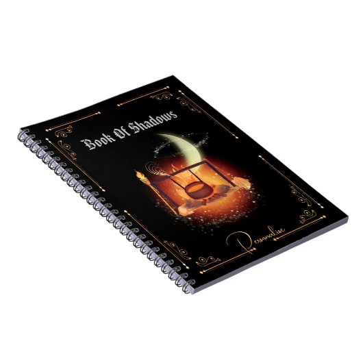 Book of Shadows Fire Cauldron Journal Black Notitieboek (Rechterzijde)