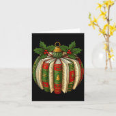 Book Ornaments Book Lover Cozy Christmas Teacher L Kaart (Gele Bloem)