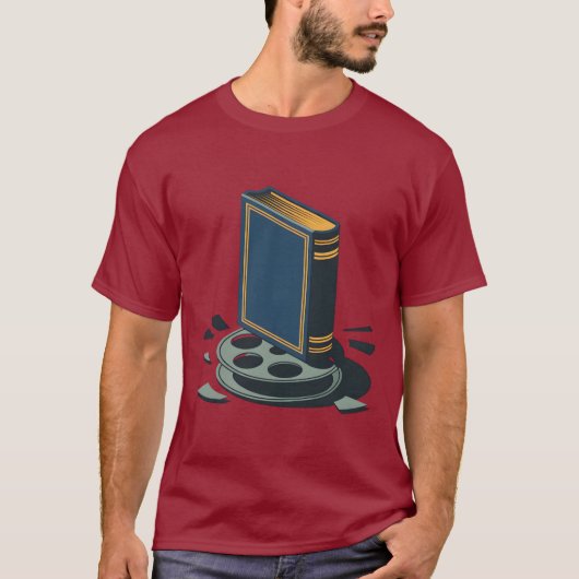 Book Over Film Icon T-shirt (Voorkant)