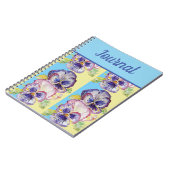 Book Pansy Purple Flower Watercolour Art Notitieboek (Linkerzijde)