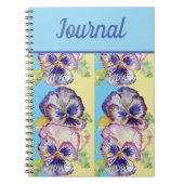 Book Pansy Purple Flower Watercolour Art Notitieboek (Voorkant)