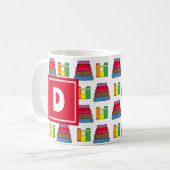 Book Pattern Monogram Koffiemok (Voorkant links)