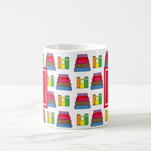 Book Pattern Monogram Koffiemok (Center)