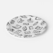 Book pattern papieren bordje (Gekanteld)