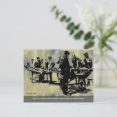 Book Peddler op het wiel Briefkaart (Staand voorkant)