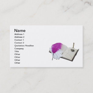 Book Pen Handschoenen Visitekaartje