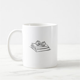Book Pile- Minimalist Book Lover  Koffiemok