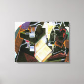 Book, Pipe and Glasses, Juan Gris,  Cubisme Canvas Afdruk (Voorkant)