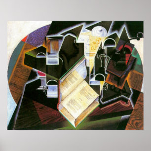 Book, Pipe and Glasses, Juan Gris,  Cubisme Poster