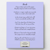 Book Poetry Plaque Fotoplaat (Voorkant)