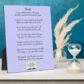 Book Poetry Plaque Fotoplaat (Zijkant)