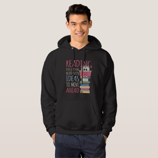 Book Reader Reading Library & Librarian Bookworm O Hoodie (Voorkant volledig)