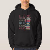 Book Reader Reading Library & Librarian Bookworm O Hoodie (Voorkant)