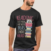 Book Reader Reading Library & Librarian Bookworm O T-shirt (Voorkant)