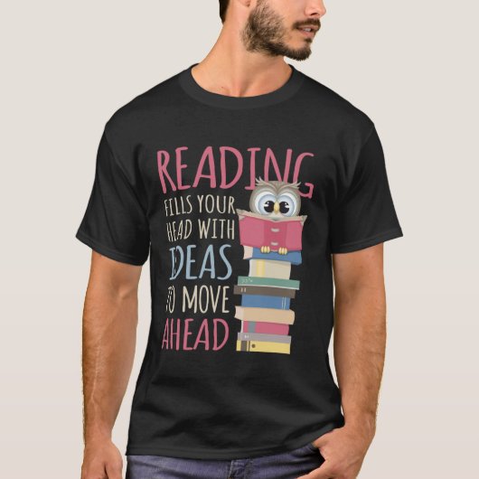 Book Reader Reading Library & Librarian Bookworm O T-shirt (Voorkant)
