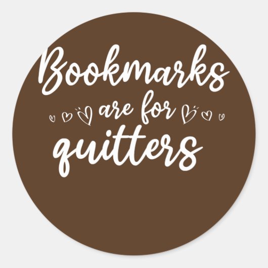 Book Reading Book Lover Bookworm Bookmarks Are Ronde Sticker (Voorkant)