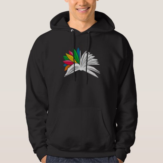 Book  reading enthusiasts book flower Book Love Hoodie (Voorkant)