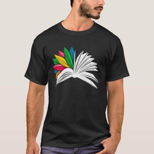 Book reading enthusiasts book flower Book Love T-shirt (Voorkant)