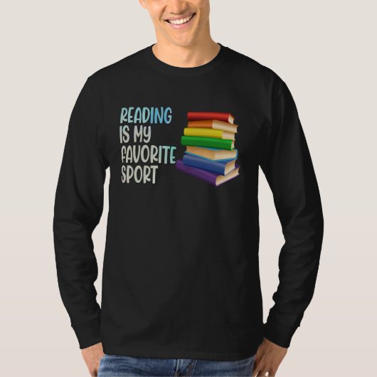 Book  Reading Is My Favorite Sport book Quote T-shirt (Voorkant)