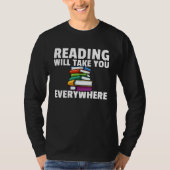 Book Reading Librarian Bookworm Teacher T-shirt (Voorkant)