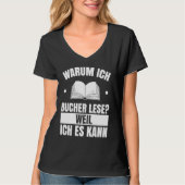 Book Reading  Library Reader Bookworm Books T-shirt (Voorkant)