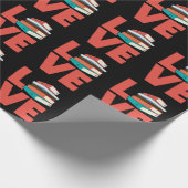 Book Reading Love Bookworm Cadeaupapier (Hoek)