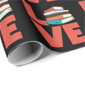 Book Reading Love Bookworm Cadeaupapier (Rol Hoek)