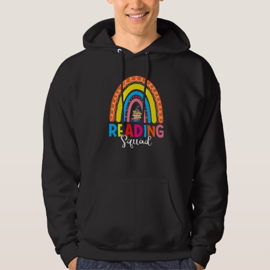 Book Reading Lover Bookish Bookworm Rainbow Readin Hoodie (Voorkant)